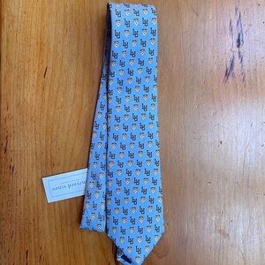 Vineyard Vines Lehigh University Silk Tie Men’s NWT light blue and brown